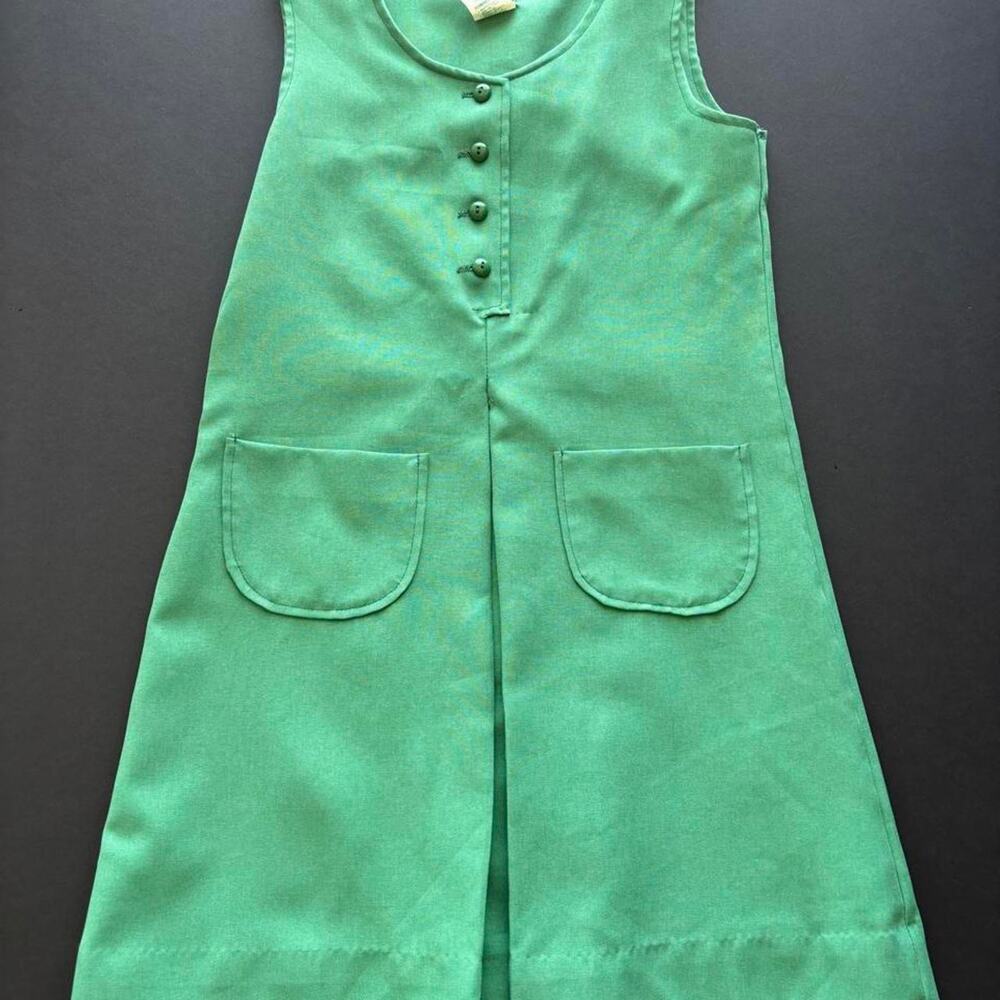Authentic Green Girl Scouts dress with pockets - size 12